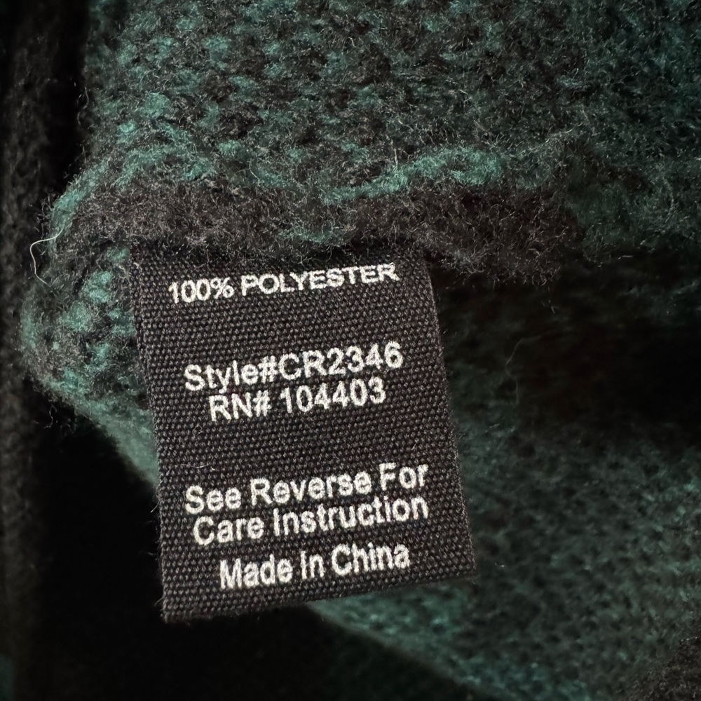 Blu Pepper Teal and Black Checker Knit Pullover - Picture 4 of 4